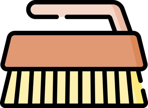 A brush with a handle on it vector