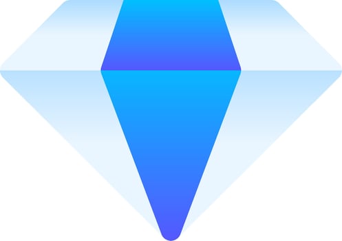 A blue diamond with a white background vector