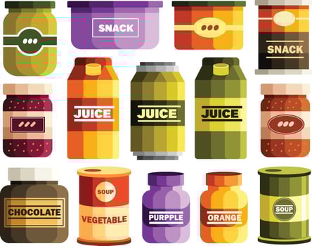 Food Pack Elements Illustration vector