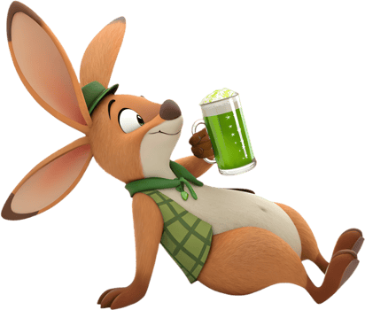 Adorable Pooka Posing at St. Patricks Day Festival Celebration. . png