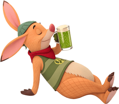 Cute Cartoon Pooka Stylishly Adorning St. Patricks Holiday Festival. . png