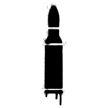 Spray Painted Graffiti Bullet icon isolated on white background. vector