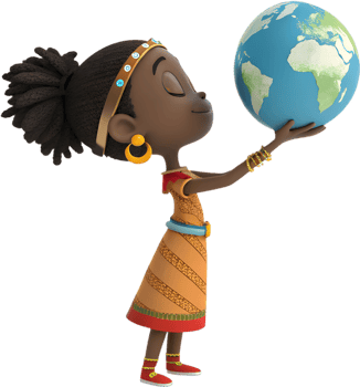 Cute Cartoon Girl at Women s Day Festival Decoration Ideas. . png