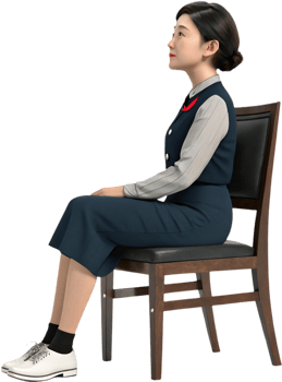 Beautifully Dressed Cartoon Girl Relaxing at Women s Day Celebration. . png