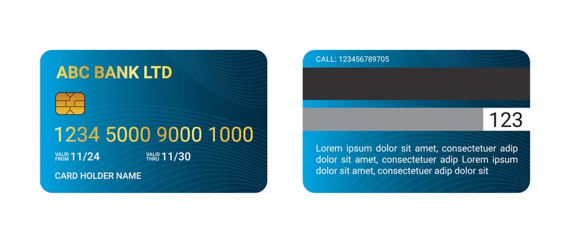 abc bank credit card template illustration vector