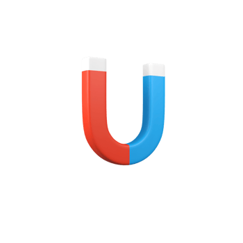 Magnetic isolated 3d render icon illustration png
