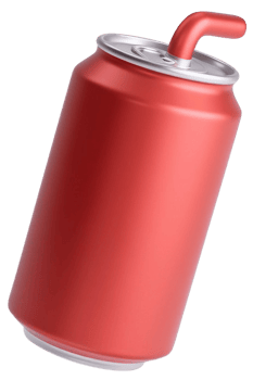 3d rendered classic red soda cane icon png
