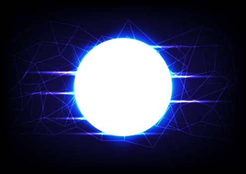 Abstract background with blue light wireframe vector