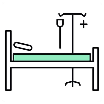 Stretcher and hospital icon concept vector