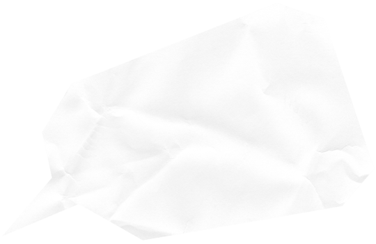Realistic ripped white paper sheets. Torn blank pages texture, shape is a speech bubble. png