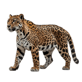 Big jaguar on transparent background png