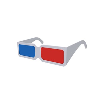 3D Glasses, Production Illustration vector