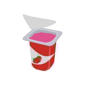 Yogurt, Sweets Illustration vector