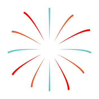 Simple Curve Colorful Firework Icon for New Year png