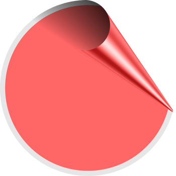 Tropical Pink Shades Circle Shape Peel Effect png