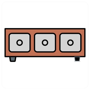Drawers and almirah icon concept vector
