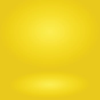 Yellow gradient wall and empty studio room background vector