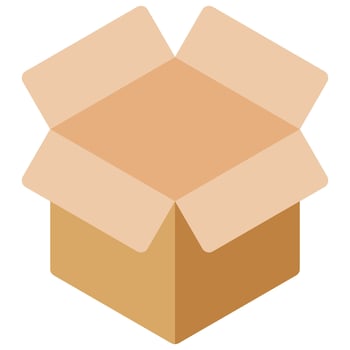 open box icon in flat style vector