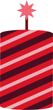 Red New Year Firework with Line Pattern png