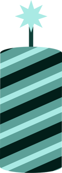 Blue New Year Firework with Line Pattern png