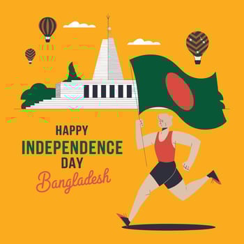 Triumph and Freedom Celebrating Bangladeshs Independence Day vector