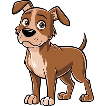 Curious Brown Dog with a Quizzical Stare. vector
