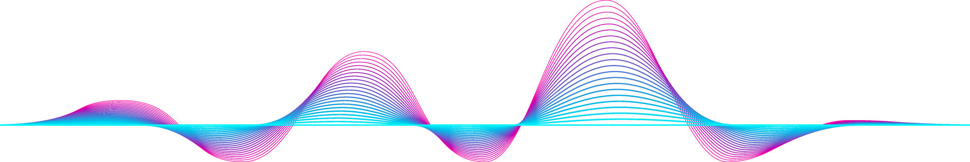 Colorful sound waves are creating a dynamic visual representation of audio signals, music waveforms, and digital studio equalizer effects, blending vibrant colors with elegant curves vector
