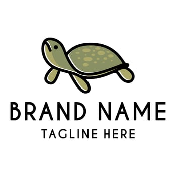 turtle logo line art. simple minimalist. vector