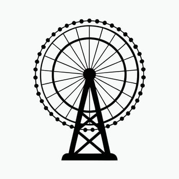 Ferris wheel icon illustration vector
