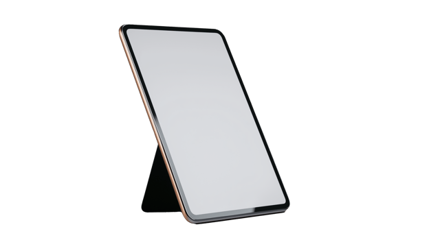 Sleek modern tablet device with transparent background for digital mockups png