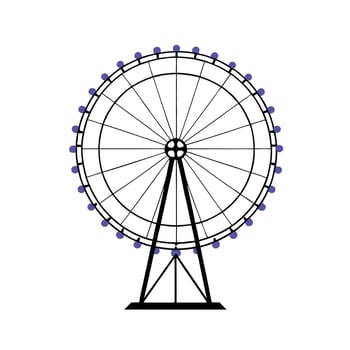 Ferris wheel icon illustration vector