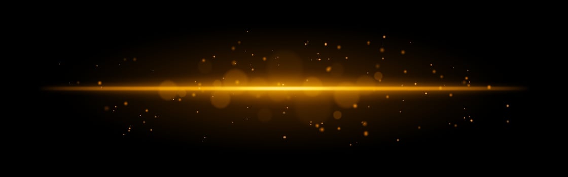 Orange glowing line icon. Vibrant horizontal beam, illuminated particles, abstract light effect, futuristic energy, minimalistic decor, dynamic modern design, radiant visual vector