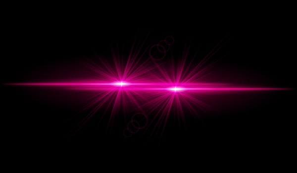 Dual pink starburst. Bright intersecting beams, glowing particles, radiant light effects, warm illumination, abstract lighting design, futuristic energy, decorative visuals vector