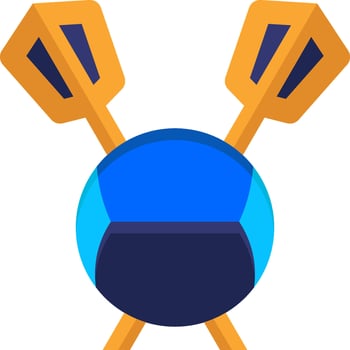 A blue ball with two arrows on it vector