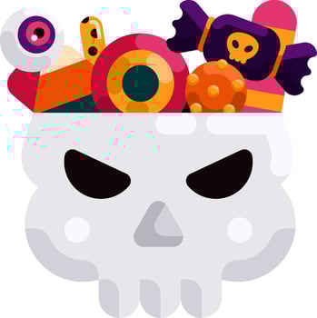 Halloween candy skull vector