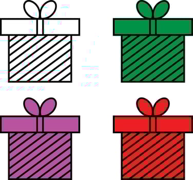 collection Present gift box vector