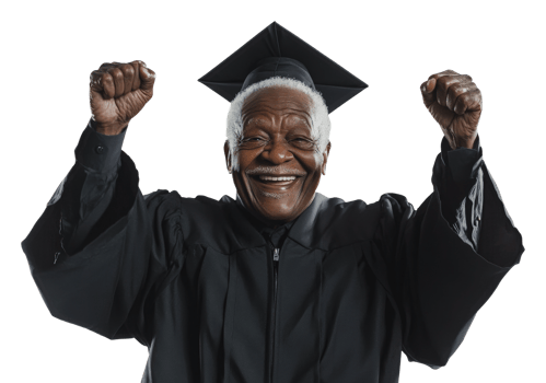 Celebrating graduation with joy and triumph png