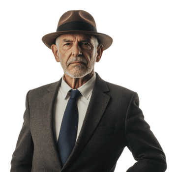 Confident man in formal wear png
