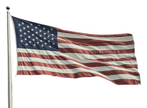 American flag waving proudly in the wind png