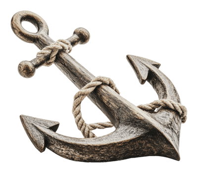 Decorative anchor on a white background png