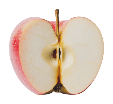 Freshly cut apple revealing its juicy interior png