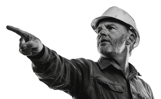 Construction worker directing work on site png