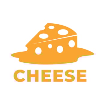 cheese flat minimalist logo design vector