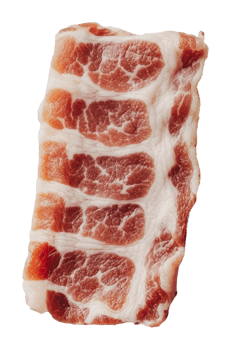Fresh pork belly ready for cooking and grilling png