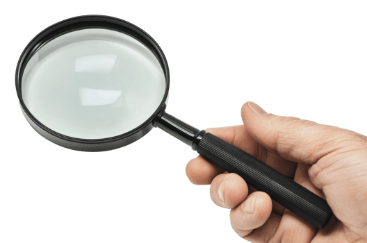 Exploring details with a magnifying glass tool png