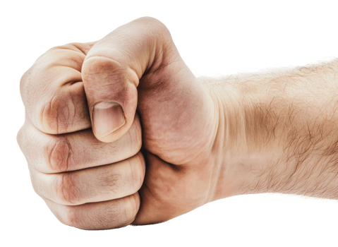 Fist shows strength and resolve png