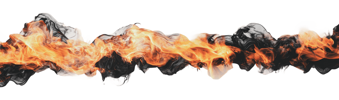 Flames and smoke intertwine in an artistic display png