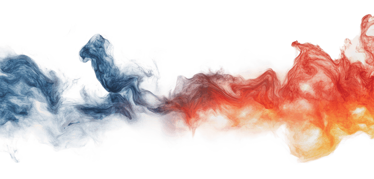 Colorful smoke swirling in dynamic patterns png