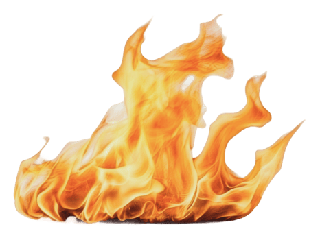 Dancing flames create vibrant energy in the dark png
