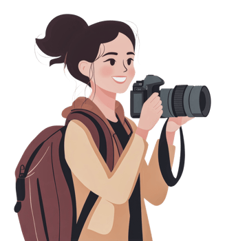 Photographer capturing memories with a camera png